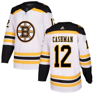 Men's Wayne Cashman Boston Bruins Adidas Away Jersey - Authentic White