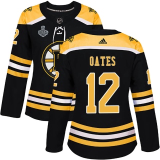 Women's Adam Oates Boston Bruins Adidas Home 2019 Stanley Cup Final Bound Jersey - Authentic Black