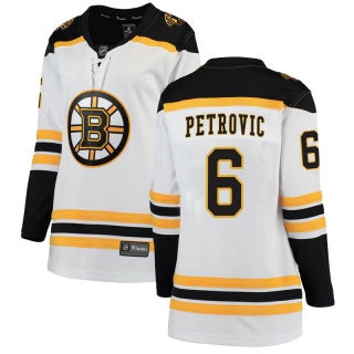 Women's Alex Petrovic Boston Bruins Fanatics Branded Away Jersey - Breakaway White