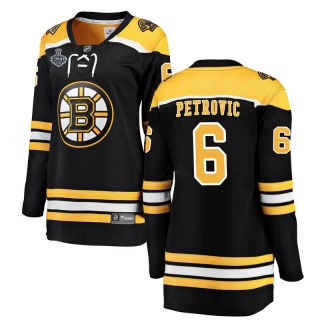 Women's Alex Petrovic Boston Bruins Fanatics Branded Home 2019 Stanley Cup Final Bound Jersey - Breakaway Black
