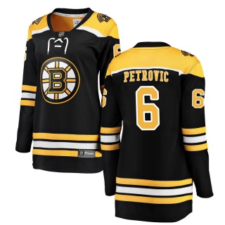 Women's Alex Petrovic Boston Bruins Fanatics Branded Home Jersey - Breakaway Black