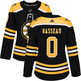 Women's Andre Gasseau Boston Bruins Adidas Home Jersey - Authentic Black