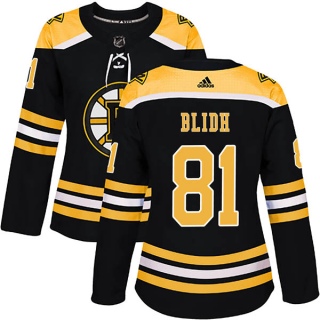Women's Anton Blidh Boston Bruins Adidas Home Jersey - Authentic Black