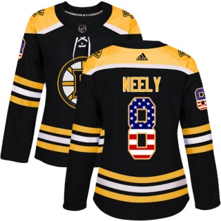 Women's Cam Neely Boston Bruins Adidas USA Flag Fashion Jersey - Authentic Black