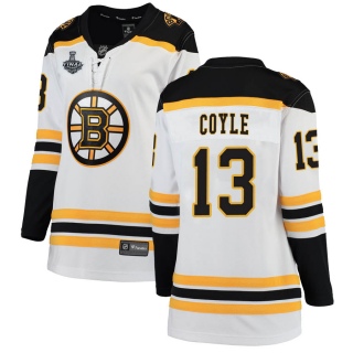 Women's Charlie Coyle Boston Bruins Fanatics Branded Away 2019 Stanley Cup Final Bound Jersey - Breakaway White
