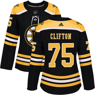 Women's Connor Clifton Boston Bruins Adidas Home Jersey - Authentic Black
