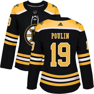 Women's Dave Poulin Boston Bruins Adidas Home Jersey - Authentic Black