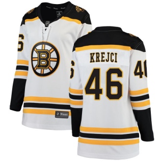 Women's David Krejci Boston Bruins Fanatics Branded Away Jersey - Breakaway White