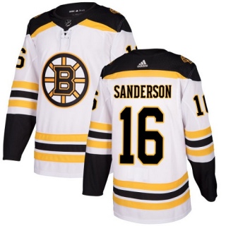 Women's Derek Sanderson Boston Bruins Adidas Away Jersey - Authentic White