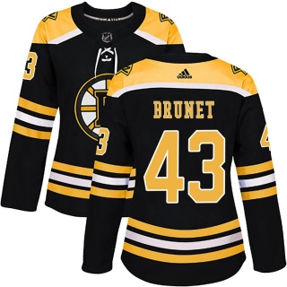 Women's Frederic Brunet Boston Bruins Adidas Home Jersey - Authentic Black