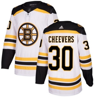 Women's Gerry Cheevers Boston Bruins Adidas Away Jersey - Authentic White