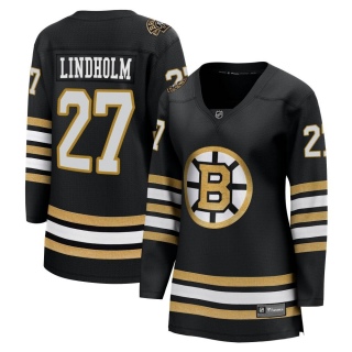 Women's Hampus Lindholm Boston Bruins Fanatics Branded Breakaway 100th Anniversary Jersey - Premier Black
