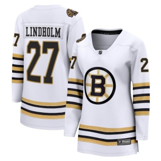 Women's Hampus Lindholm Boston Bruins Fanatics Branded Breakaway 100th Anniversary Jersey - Premier White