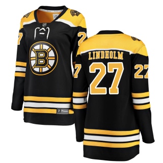 Women's Hampus Lindholm Boston Bruins Fanatics Branded Home Jersey - Breakaway Black