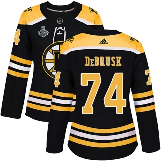 Women's Jake DeBrusk Boston Bruins Adidas Home 2019 Stanley Cup Final Bound Jersey - Authentic Black