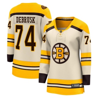 Women's Jake DeBrusk Boston Bruins Fanatics Branded Breakaway 100th Anniversary Jersey - Premier Cream