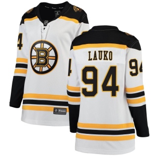 Women's Jakub Lauko Boston Bruins Fanatics Branded Away Jersey - Breakaway White