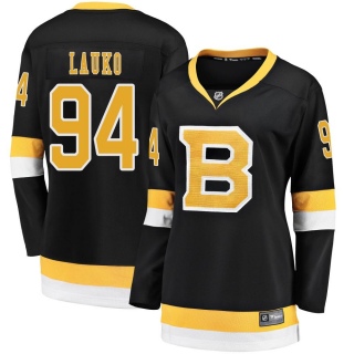 Women's Jakub Lauko Boston Bruins Fanatics Branded Breakaway Alternate Jersey - Premier Black