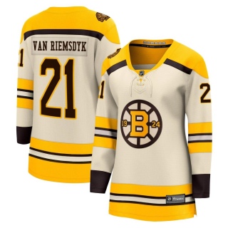 Women's James van Riemsdyk Boston Bruins Fanatics Branded Breakaway 100th Anniversary Jersey - Premier Cream