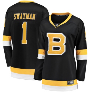 Women's Jeremy Swayman Boston Bruins Fanatics Branded Breakaway Alternate Jersey - Premier Black
