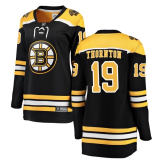 Women's Joe Thornton Boston Bruins Fanatics Branded Home Jersey - Breakaway Black