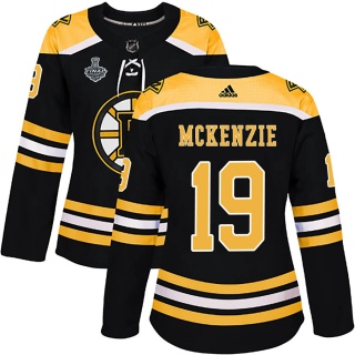 Women's Johnny Mckenzie Boston Bruins Adidas Home 2019 Stanley Cup Final Bound Jersey - Authentic Black