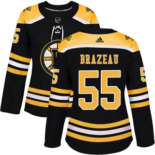 Women's Justin Brazeau Boston Bruins Adidas Home Jersey - Authentic Black