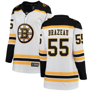 Women's Justin Brazeau Boston Bruins Fanatics Branded Away Jersey - Breakaway White