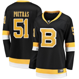 Women's Matthew Poitras Boston Bruins Fanatics Branded Breakaway Alternate Jersey - Premier Black