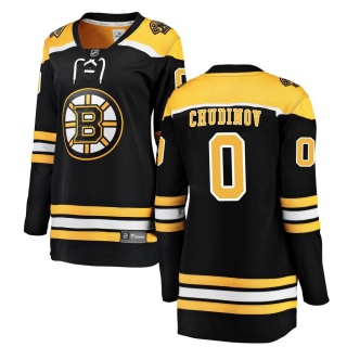 Women's Maxim Chudinov Boston Bruins Fanatics Branded Home Jersey - Breakaway Black