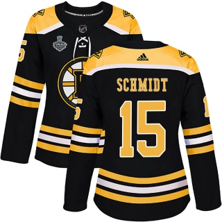 Women's Milt Schmidt Boston Bruins Adidas Home 2019 Stanley Cup Final Bound Jersey - Authentic Black