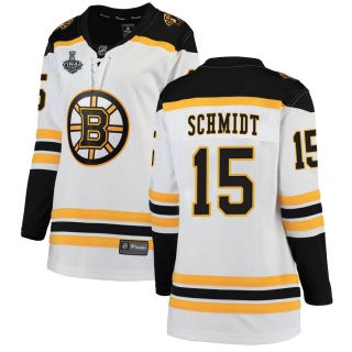 Women's Milt Schmidt Boston Bruins Fanatics Branded Away 2019 Stanley Cup Final Bound Jersey - Breakaway White