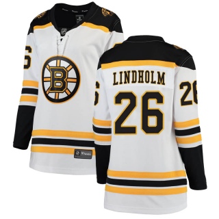 Women's Par Lindholm Boston Bruins Fanatics Branded Away Jersey - Breakaway White