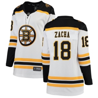 Women's Pavel Zacha Boston Bruins Fanatics Branded Away Jersey - Breakaway White