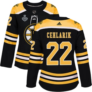 Women's Peter Cehlarik Boston Bruins Adidas Home 2019 Stanley Cup Final Bound Jersey - Authentic Black