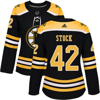 Women's Pj Stock Boston Bruins Adidas Home Jersey - Authentic Black