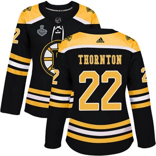 Women's Shawn Thornton Boston Bruins Adidas Home 2019 Stanley Cup Final Bound Jersey - Authentic Black