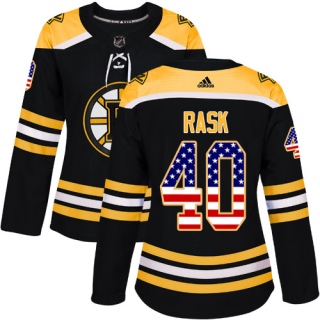 Women's Tuukka Rask Boston Bruins Adidas USA Flag Fashion Jersey - Authentic Black
