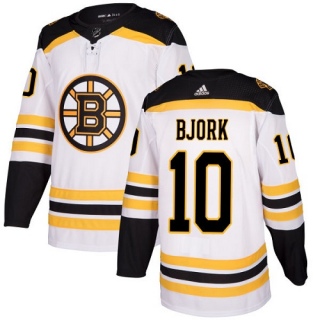 Youth Anders Bjork Boston Bruins Adidas Away Jersey - Authentic White