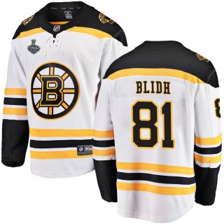 Youth Anton Blidh Boston Bruins Fanatics Branded Away 2019 Stanley Cup Final Bound Jersey - Breakaway White