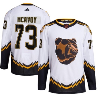 Youth Charlie McAvoy Boston Bruins Adidas Reverse Retro 2.0 Jersey - Authentic White