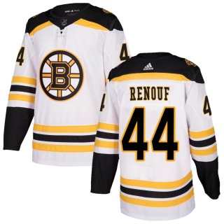 Youth Dan Renouf Boston Bruins Adidas Away Jersey - Authentic White