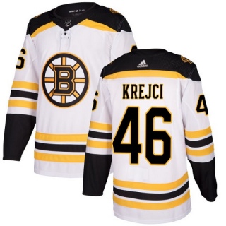Youth David Krejci Boston Bruins Adidas Away Jersey - Authentic White
