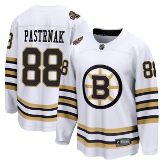 Youth David Pastrnak Boston Bruins Fanatics Branded Breakaway 100th Anniversary Jersey - Premier White