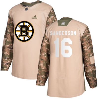 Youth Derek Sanderson Boston Bruins Adidas Veterans Day Practice Jersey - Authentic Camo