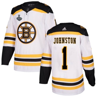 Youth Eddie Johnston Boston Bruins Adidas Away 2019 Stanley Cup Final Bound Jersey - Authentic White