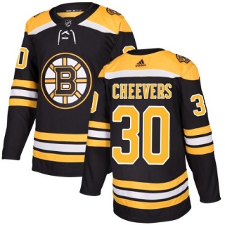 Youth Gerry Cheevers Boston Bruins Adidas Home Jersey - Authentic Black