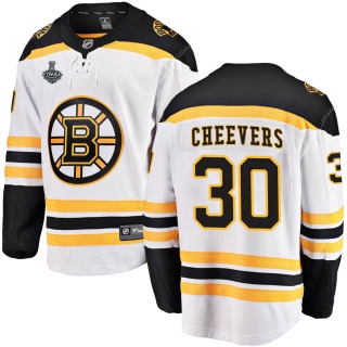 Youth Gerry Cheevers Boston Bruins Fanatics Branded Away 2019 Stanley Cup Final Bound Jersey - Breakaway White