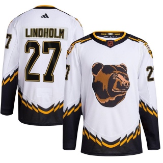 Youth Hampus Lindholm Boston Bruins Adidas Reverse Retro 2.0 Jersey - Authentic White