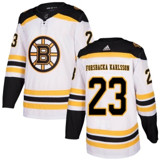 Youth Jakob Forsbacka Karlsson Boston Bruins Adidas Away Jersey - Authentic White